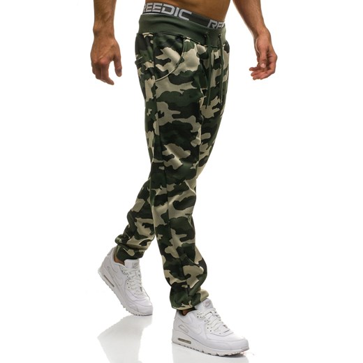 Spodnie męskie dresowe joggery moro-zielone Denley 4559 Denley.pl  M okazyjna cena Denley 