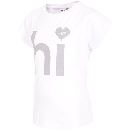 T-shirt dla małych dziewczynek JTSD106 - biały