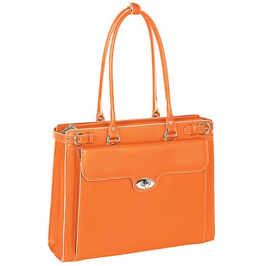Skórzana torba damska na laptopa 15,4" orange Mcklein Winnetka 94830