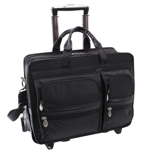 Nylonowa torba podróżna na laptopa 17" z odpinanym wózkiem Mcklein Clinton 58445