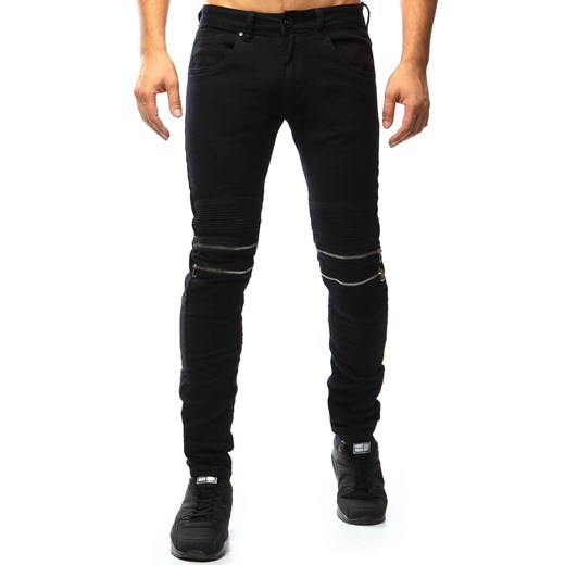 Spodnie jeansowe męskie czarne (ux1024) Dstreet czarny  