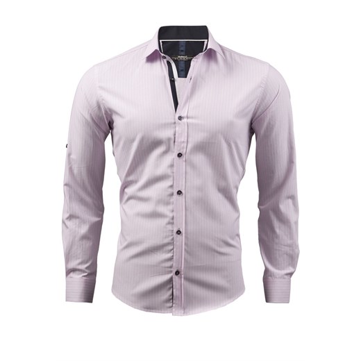 Koszula męska IVET IVET.PL w Domodi Koszula męska slim fit jasny róż SKL1565 koszula długi