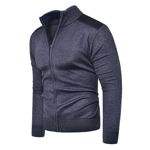 Sweter męski rozpinany bm-6038 - antracytowy Risardi XXL