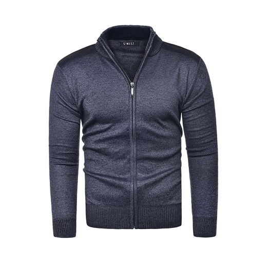 Sweter męski rozpinany bm-6038 - antracytowy Risardi XL