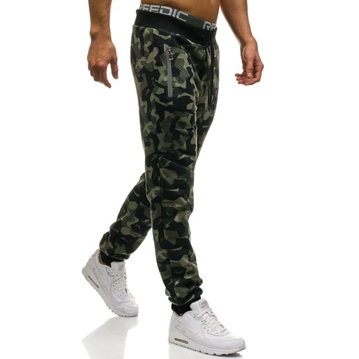 Spodnie męskie joggery zielone Denley W1372 Denley.pl  XL promocyjna cena Denley 
