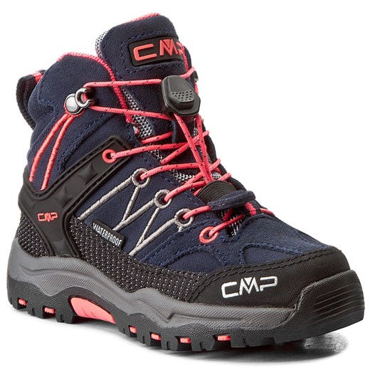 Trekkingi CMP - Kids Rigel Mid Trekking Shoes Wp 3Q12944K Anthracite/Red Fluo 95BD Cmp szary 25 eobuwie.pl