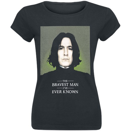 Harry Potter Snape The Bravest Man Koszulka damska czarny szary Harry Potter S EMP