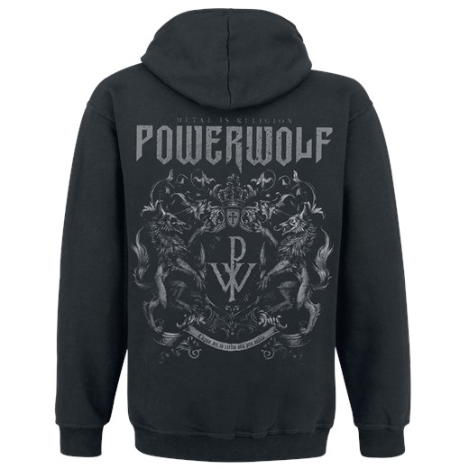 Powerwolf - Crest - Metal Is Religion - Bluza z kapturem rozpinana - czarny