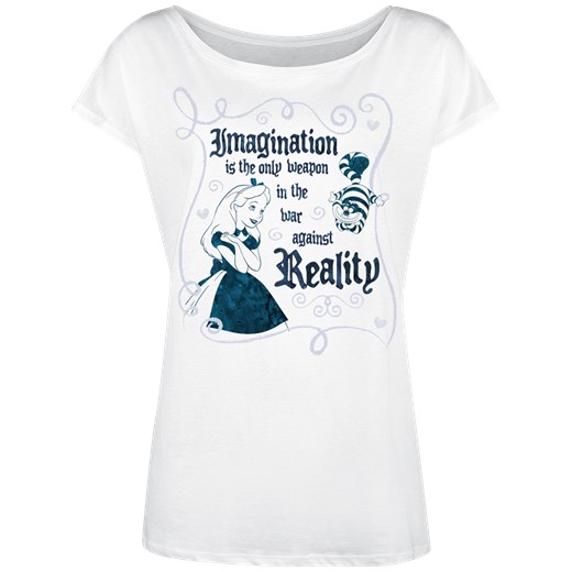 Alicja w Krainie Czarów Imagination Koszulka damska biały Alicja W Krainie Czarów bialy M EMP