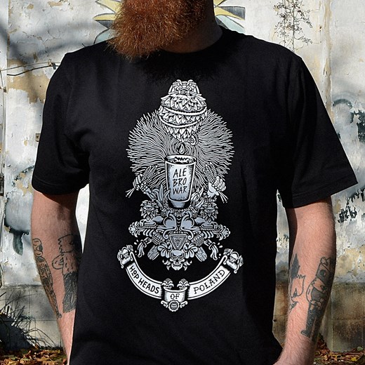 AleBrowar Hop Heads of Poland koszulka męska czarna czarny S CraftJungle.pl