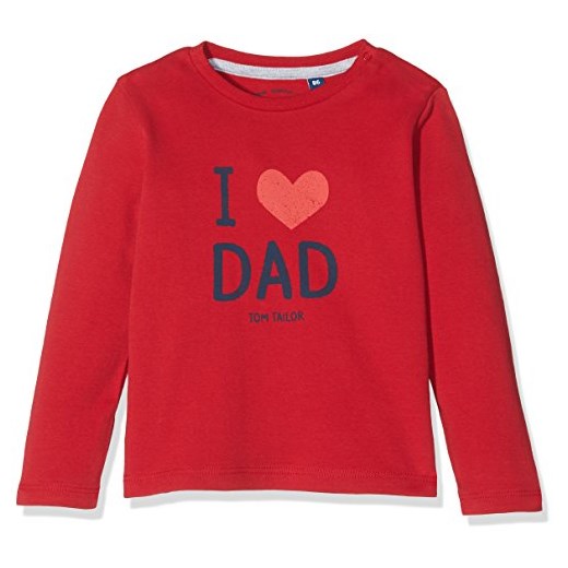 TOM TAILOR Baby koszulka z długim rękawem zawiniętym Interlock slogan T-Shirt męski -  92 czerwony Tom Tailor sprawdź dostępne rozmiary okazyjna cena Amazon 