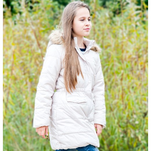Długi płaszcz zimowy dla dziewczynki 9-13 lat