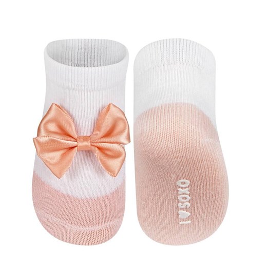 Skarpety niemowlęce SOXO balerinki dla dziewczynki pomarańczowe