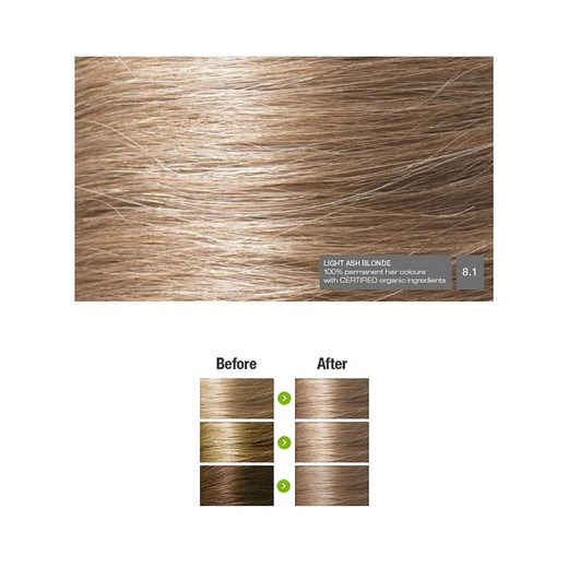 Naturigin Farba do włosów Ash Light Blonde 8.1 brazowy Naturigin  EcoAndWell.pl