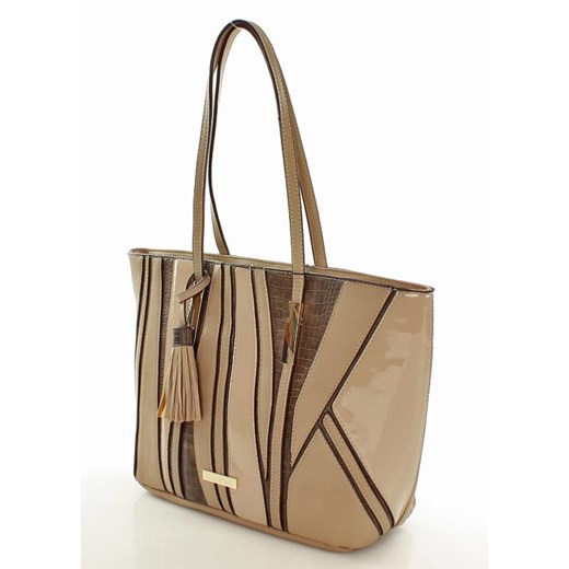 MONNARI Zmysłowa torebka shopper bag taupe