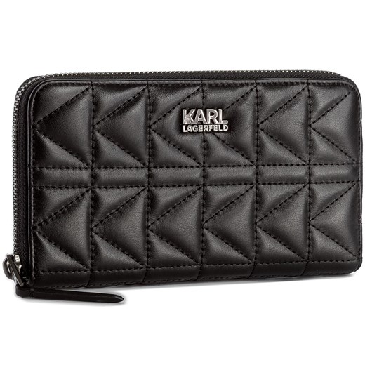 Duży Portfel Damski KARL LAGERFELD - 76KW3208  Black 999 Karl Lagerfeld szary  eobuwie.pl