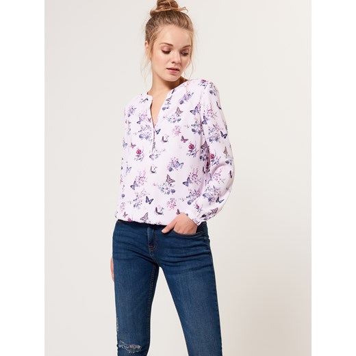 Mohito - Zwiewna elegancka bluzka w kwiaty - Wielobarwn rozowy Mohito 32 