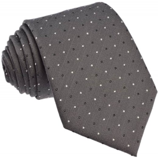 Krawat jedwabno-wełniany w kropki