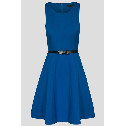 Rozkloszowana sukienka z paskiem ORSAY niebieski 32 orsay.com