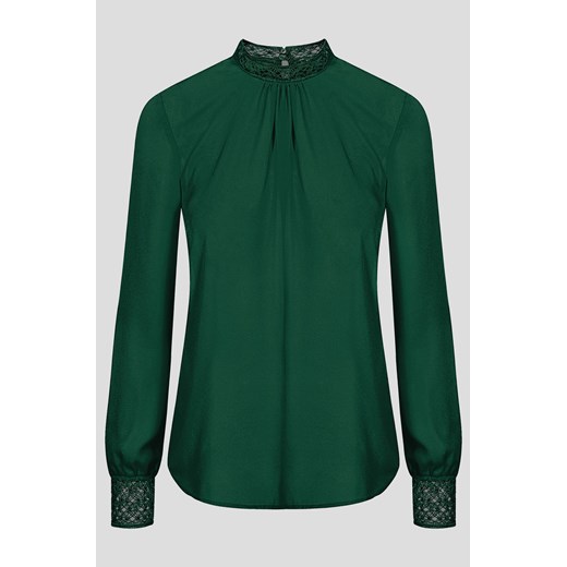 Luźna bluzka z koronką zielony ORSAY 34 orsay.com