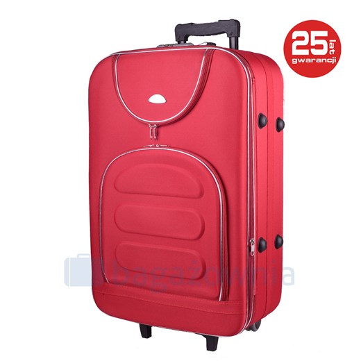 Duża walizka PELLUCCI 801 L - Czerwona czerwony Pellucci uniwersalny Torebkarnia.pl
