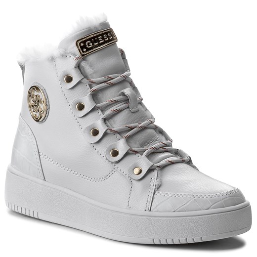 Sneakersy GUESS - Dina FLDIN4 LEA12 WHITE