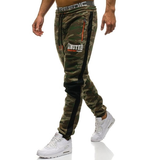 Spodnie męskie dresowe joggery multikolor Denley 3782B Denley.pl  2XL promocyjna cena Denley 