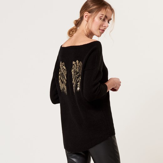 Mohito - Sweter z aplikacją skrzydeł na plecach - Czarny Mohito czarny XL