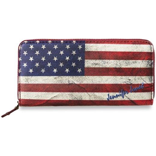 Oryginalny portfel damski z flagą amerykańską
