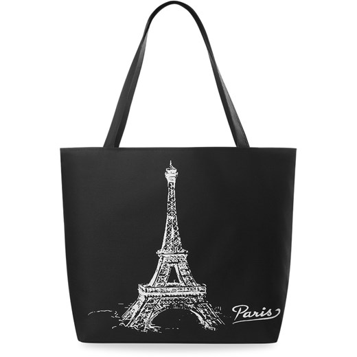 Modna torba ekologiczna z nadrukiem shopper na zakupy - wieża eiffla