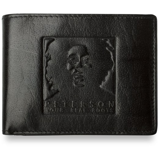 Męski portfel ze skóry naturalnej, peterson - czarny