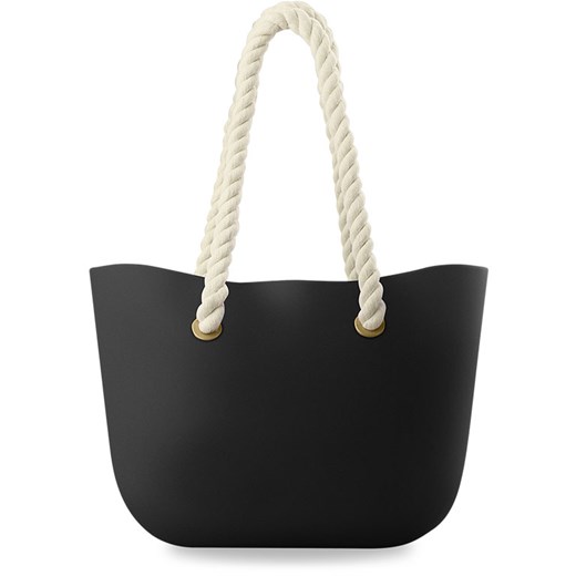 Lekka silikonowa torba blogerek na plażę na zakupy shopperbag kolory - czarny