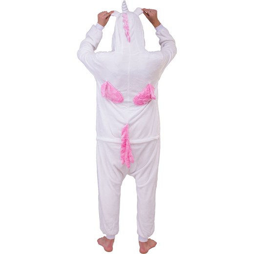 Piżama kigurumi jednoczęściowe przebranie kostium z kapturem – pegaz biało-różowy   S world-style.pl
