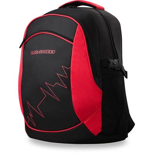 Młodzieżowy sportowy plecak bag street czarno-czerwony