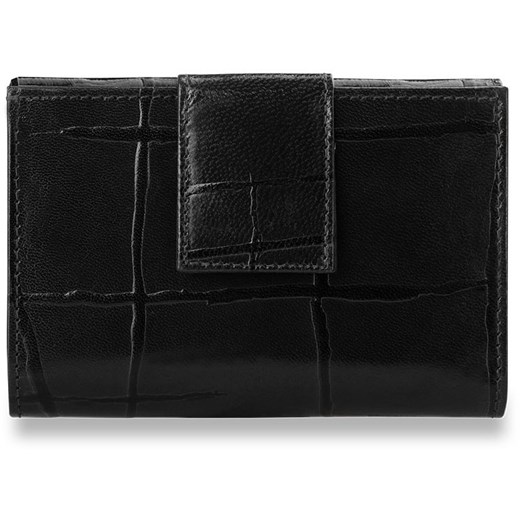 Wyjątkowy portfel damski z tłoczeniami - czarny