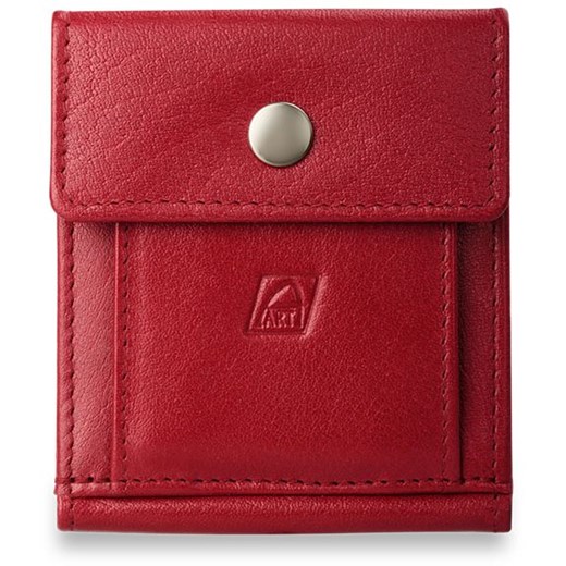 Uniwersalny portfel skórzany - czerwony
