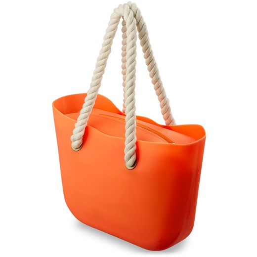 silikonowa torebka torba shopper bag,jelly bag - guma - żółty
