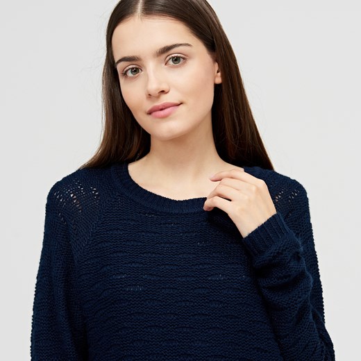 Cropp - Gładki sweter basic - Granatowy Cropp  M 
