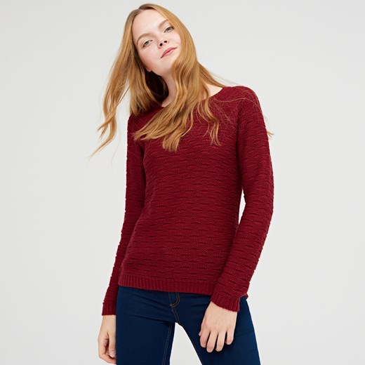 Cropp - Gładki sweter basic - Brązowy  Cropp XL 