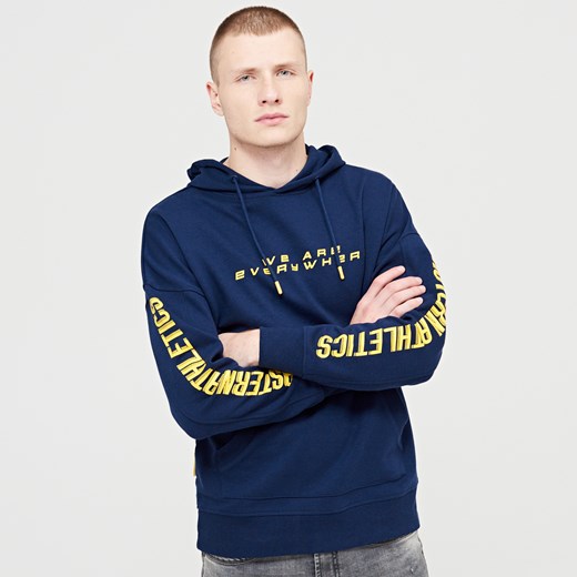 Cropp - Bluza typu hoodie - Granatowy  Cropp M 