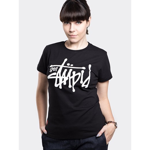 t-shirt damski TDS STUPID BLACK czarny Stoprocent S
