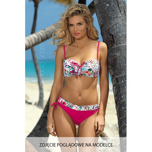 Kostium kąpielowy dwuczęściowy push-up SELF S730H17 niebieski Self Collection pomaranczowy 42 C bodyciao