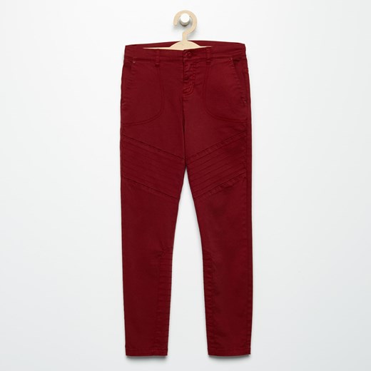 Reserved - Spodnie z przeszyciami na nogawkach - Fioletowy brazowy Reserved 146 