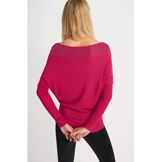 Nietoperzowy sweter z perełkami ORSAY rozowy XL orsay.com