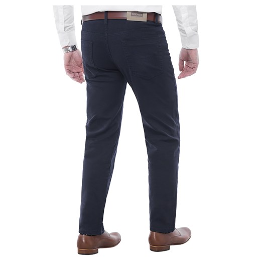Spodnie męskie chinosy - TC011 - granatowe Risardi czarny 38 