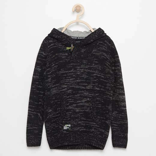 Reserved - Sweter z kapturem - Czarny czarny Reserved 164 