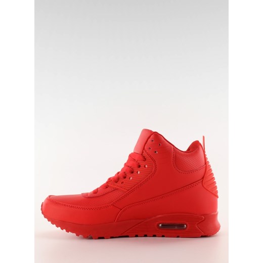 Obuwie sportowe za kostkę B3701 red pomaranczowy Obuwie sportowe za kostkę B3701 red czerwone | Wedge sneaker