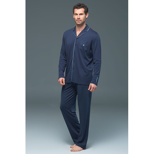 Piżama męska Lion Navy - modal ciemny-niebieski