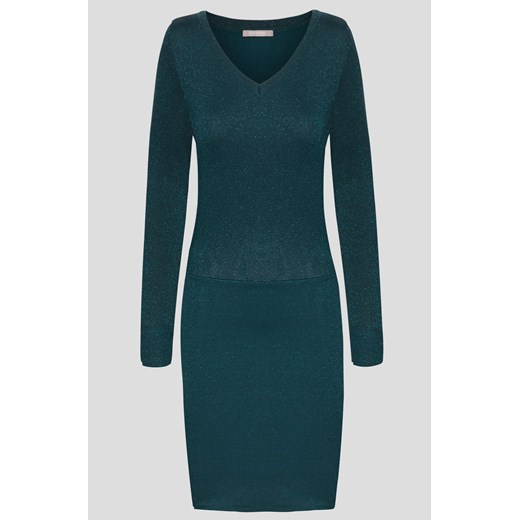 Metaliczna sukienka swetrowa zielony ORSAY XL orsay.com