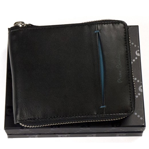 Zasuwany portfel męski skórzany Pierre Cardin TILAK 07 8818 niebieski